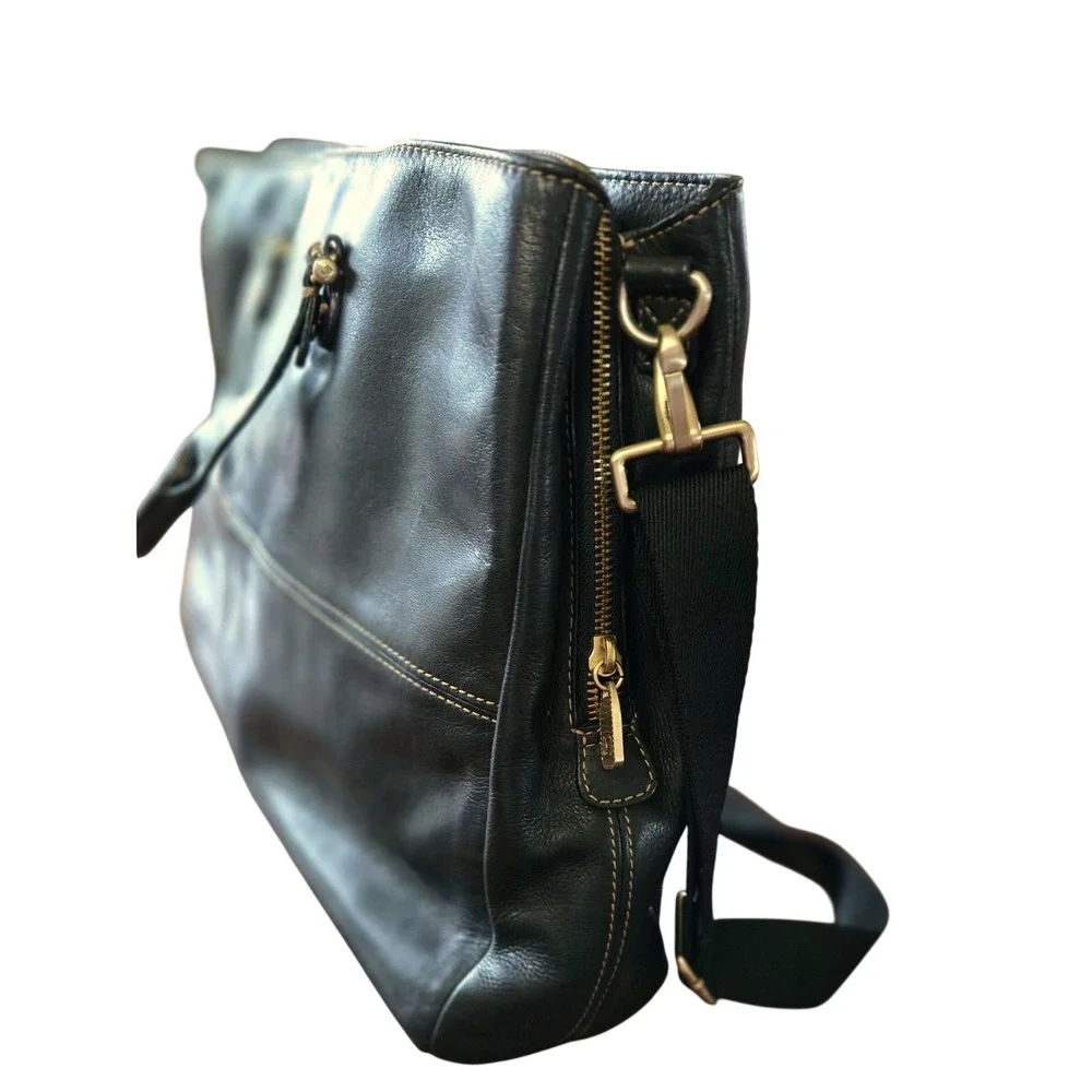 Liz Claiborne NYC Classic Chic NWOT BROWN Leather Crossbody Luxury Work Tote